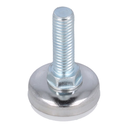 Stopka meblowa TITAN M8x25mm fi26 biały/chrom